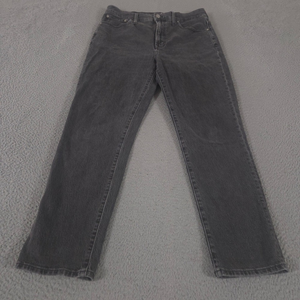 Madewell Jeans Womens 30 Black Tapered The Perfect Vintage High Rise Denim Pants